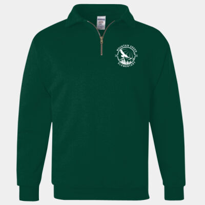 Mountain Green Quarter Zip Sweatshirt - Jerzees Nublend Thumbnail